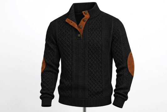 🔥 LIMITIERTES ANGEBOT 2026 – Herren Strickpullover mit halbem Reißverschluss